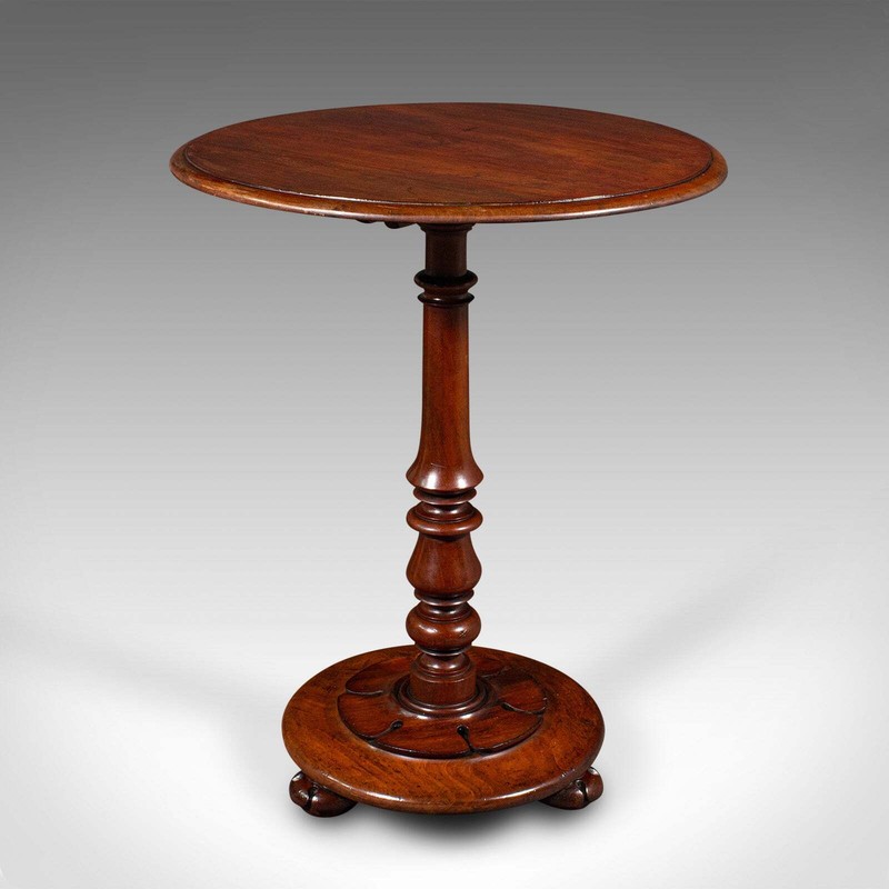 Antique Tilt Top Wine Table, English, Side, Lamp, Occasional, William IV, C.1835 gallery