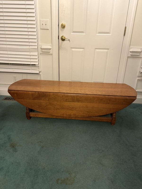 Vintage Stickley Cherry Double Gate Leg Drop leaf Coffee Table Wood Side Table gallery