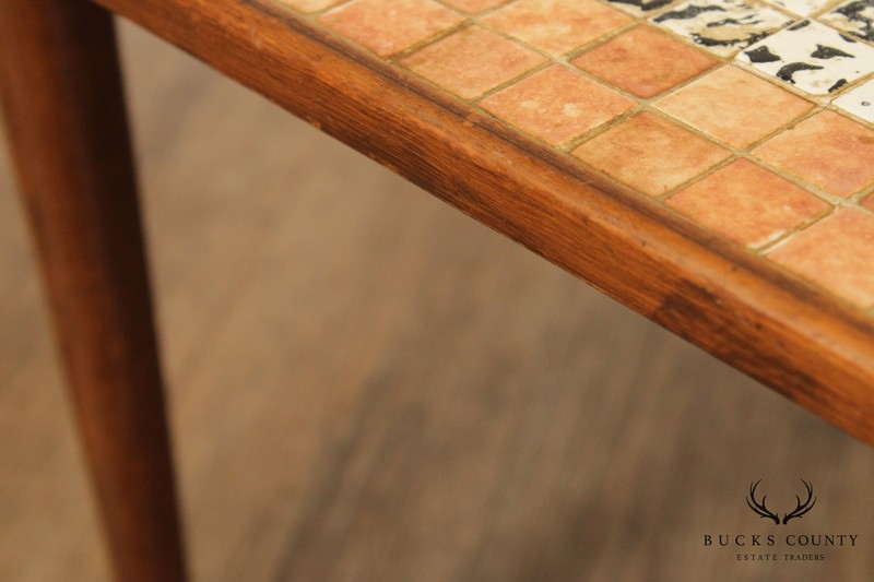 Mid Century Modern Mosiac Tile Top Square Side Table gallery