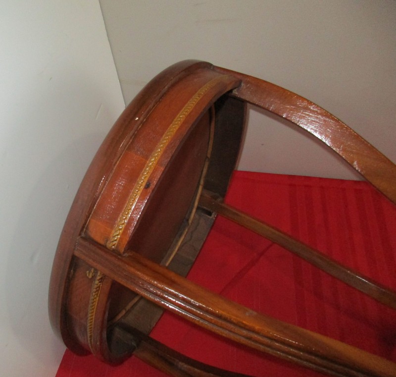 Mid Century Round Solid Wood / Glass End Table / Side Table gallery