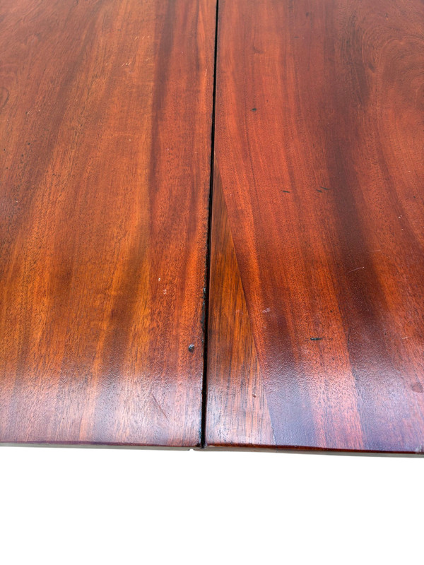 Antique American Drop Leaf table Federal Empire Mahogany Brass Acanthus Paw Feet gallery