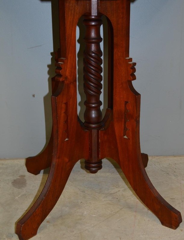 Antique Victorian Marble Top Shapely Stand #22588 gallery