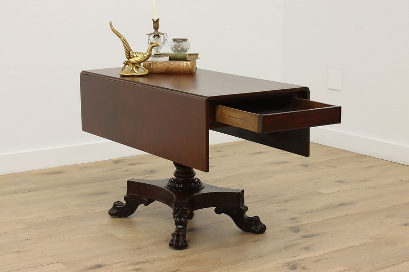 Empire Design Antique Drop Leaf Breakfast or Game Table #49103 gallery