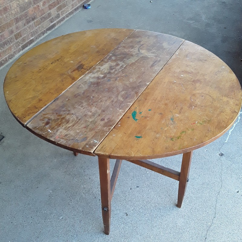 Antique Primitive Gateleg Table 1840-1920 Custom Built OOAK Handmade Oval