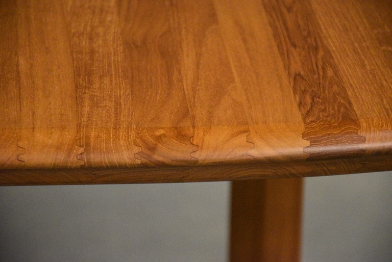 Refinished 99” Danish Modern Solid Teak Dining Table gallery