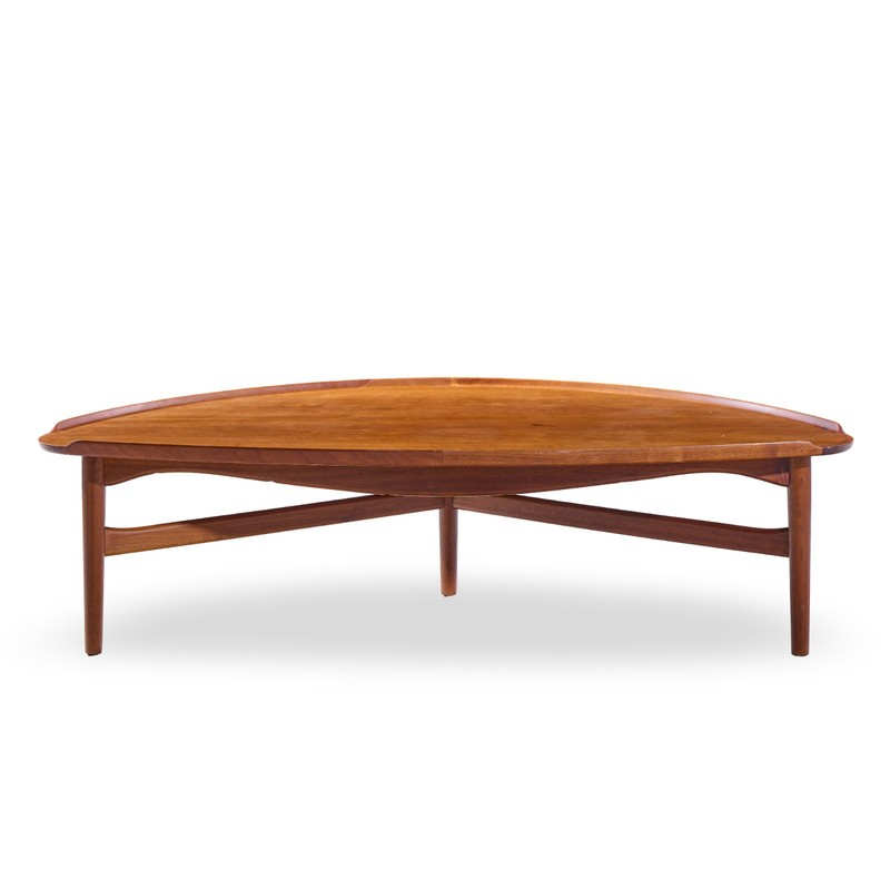 Finn Juhl for Baker Model 521 Mid Century Danish Teak Coffee Table gallery
