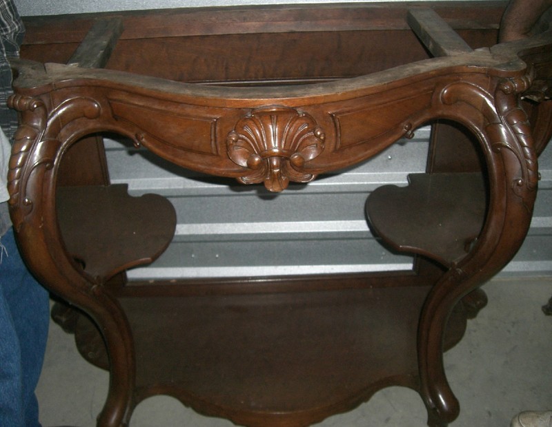Antique Pier Table 1800's Thomas Brooks style Revival etagere gallery