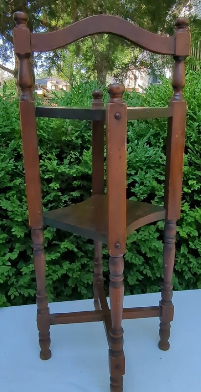 ANTIQUE TURNED Side Table SOLID WOOD SMOKING TELEPHONE STAND VINTAGE WOW