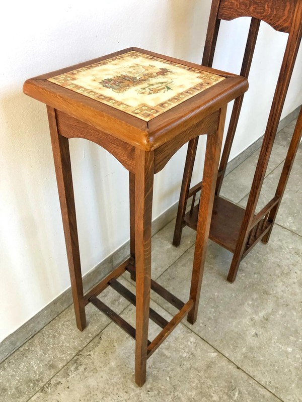 French art deco table, two-tiered stands (set fo 2), table with horse and carria gallery
