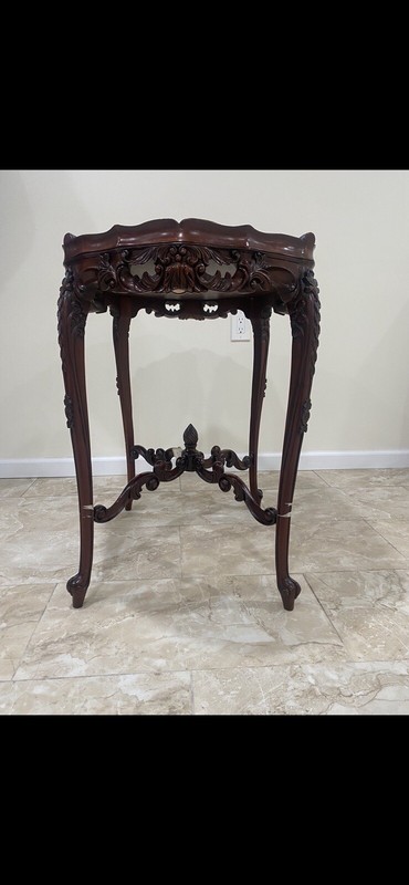 Walnut Carved Console Table Antique 19th Century French Louis XV In Mahogany gallery