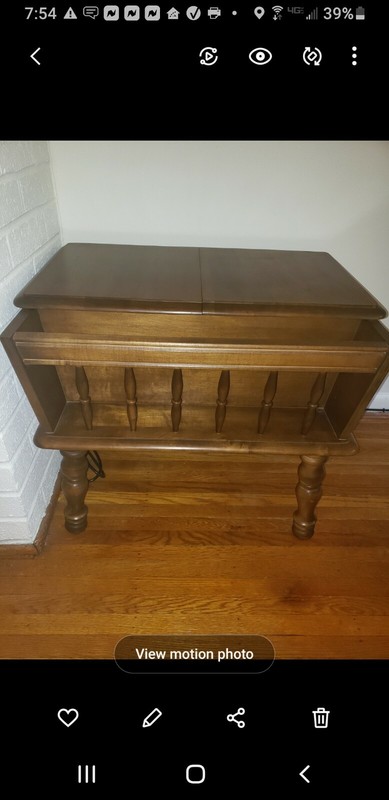 1960s Magazine End Table TV Table Side Table EXCELLENT