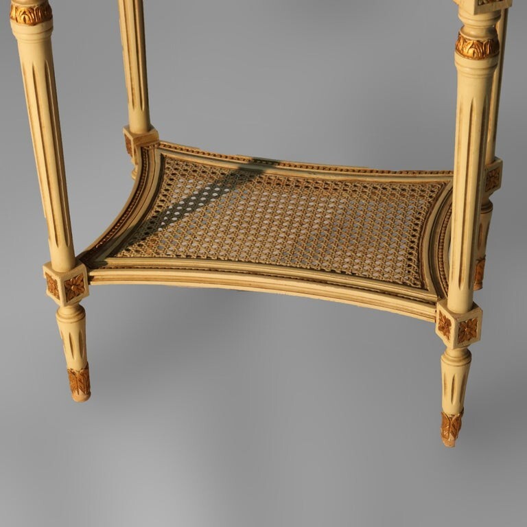 Antique French Louis XVI Gilt Wood & Rouge Marble Stand c1930 gallery