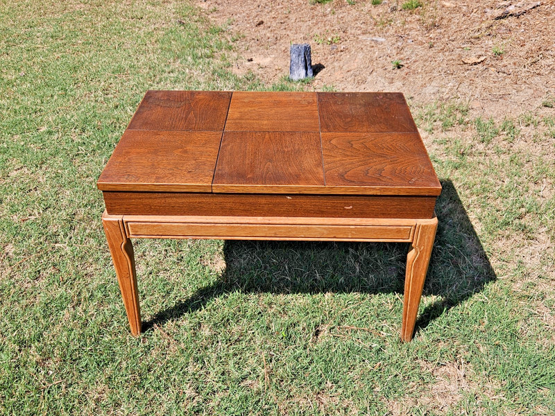 DREXEL 'Casa Del Sol' Walnut Parquetry 'Opening top' End Tables - John Van Koert gallery