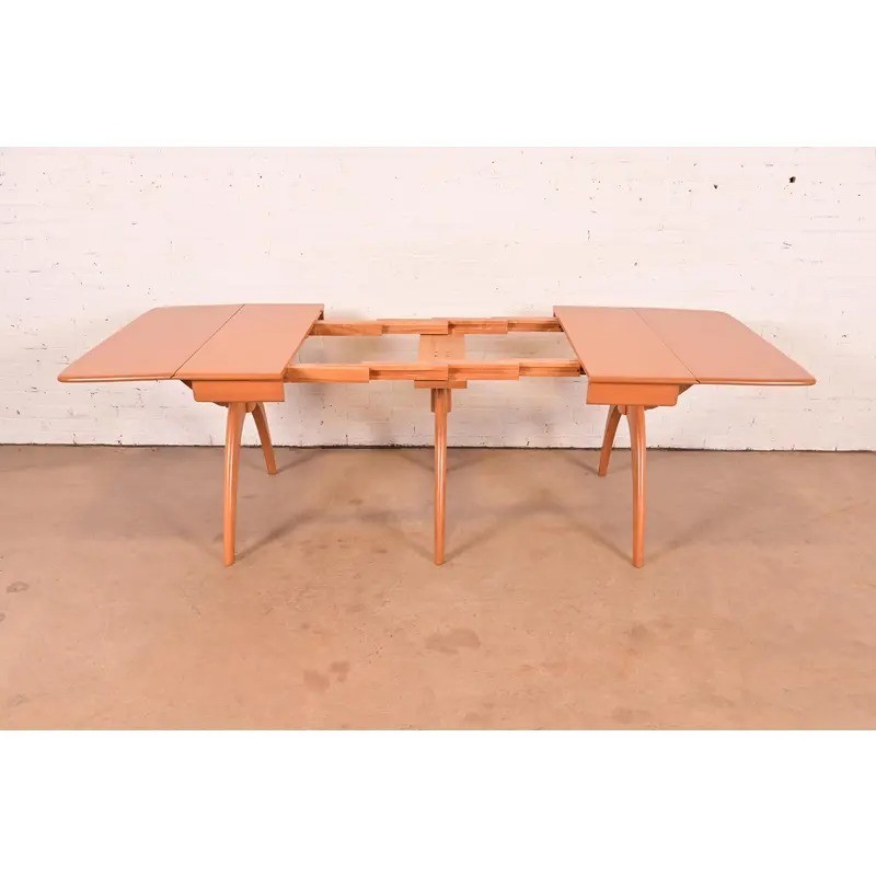 Heywood Wakefield Mid-Century Modern Extension Dining Table, Newly Refinished gallery