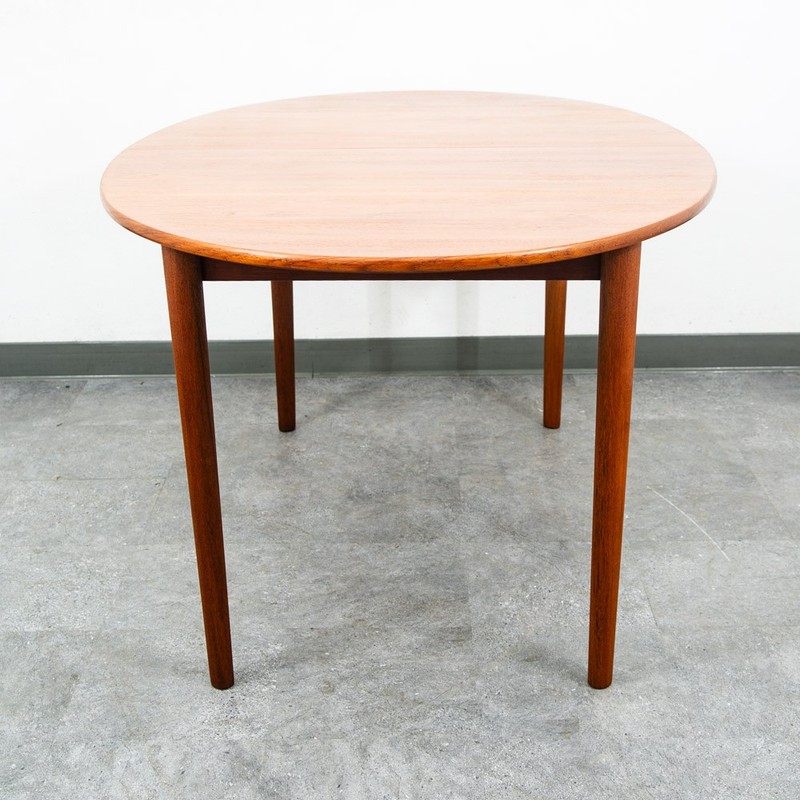 Mid Century Danish Modern Dining Table Teak John Stuart Soborg Oval Leaf x2 Mcm gallery