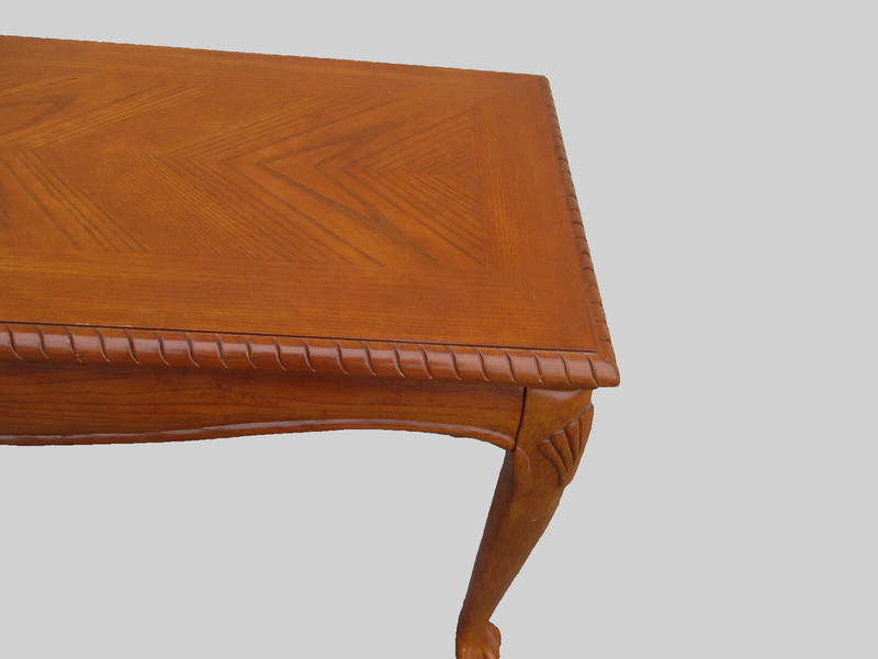 62403 Oak Claw foot Console Table Hall Stand Sideboard Server gallery