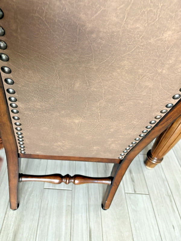 Large, Heavy Mahogany Colored Dining Table w/2 Leaves -10 Chairs gallery