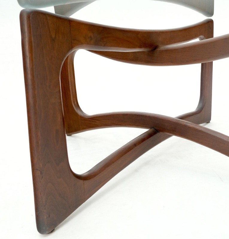 Danish Mid Century Adrian Pearsall Oiled Walnut Rounded Square Coffee Table MINT gallery