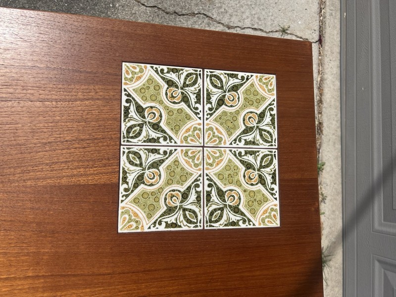 Danish MCM Coffee Table With Inlaid Tile gallery