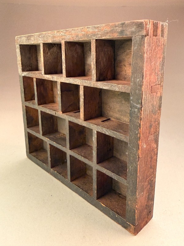 Old Wood Type Tray- 6 1/2" X 6" Hamilton Mfg. Co. Two Rivers, Wisc. C 1890-1920 gallery
