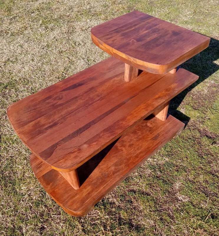 Mid Century Birch Step End Table / Side Table (SET75)