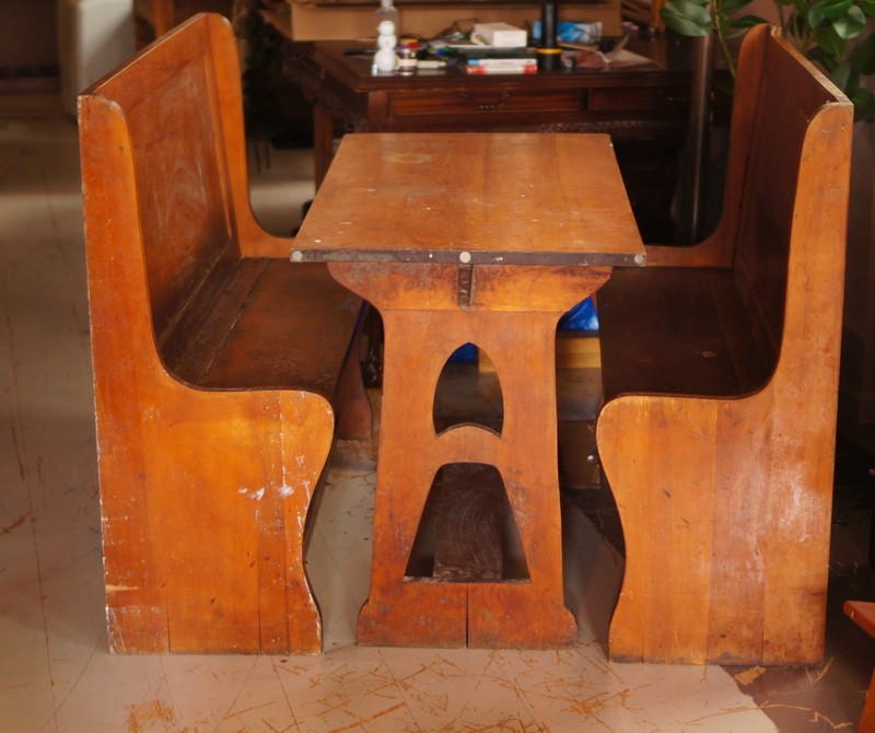 Antique Country Breakfast Nook Kitchen Dining Set ~ Superb and Gorgeous! gallery