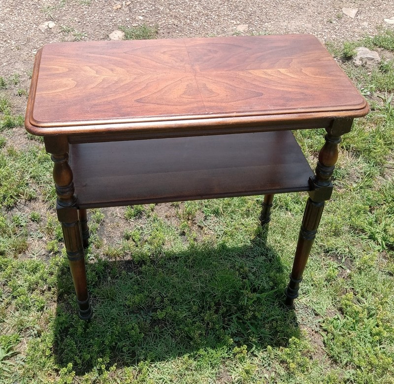 Walnut Book Match Veneer End Table / Side Table (ET781) gallery