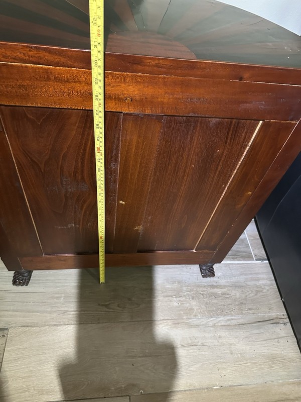 Vintage Demilune Console Table Dresser Chest twelve drawers carved claw feet gallery
