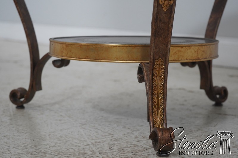 71903: French Empire Round Gueridon Etched Bronze Top Lamp Table gallery