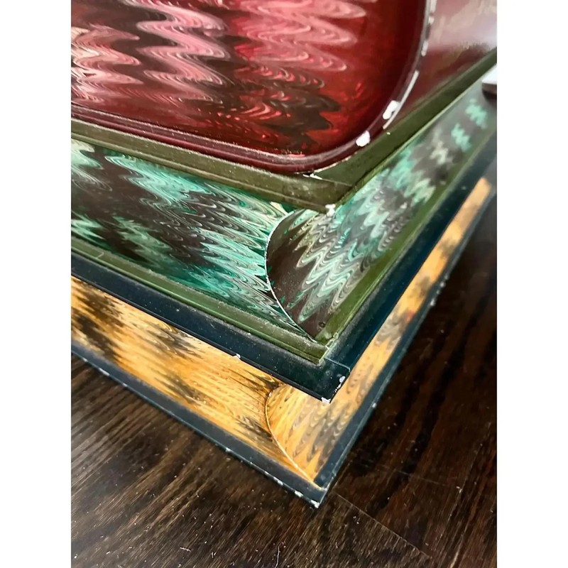 Vintage Italian Tole Book Stack Table gallery