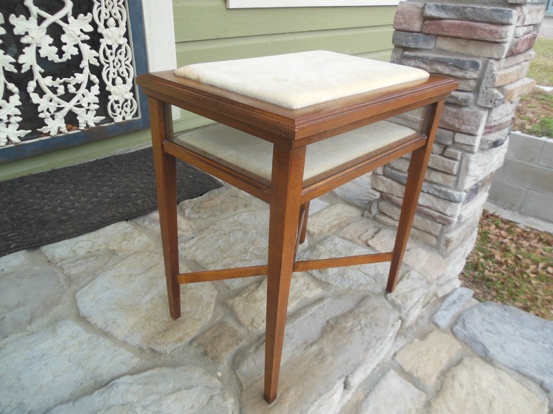 Vintage BRANDT Table Display Cabinet Case 20" x 18" x 13" Nice! gallery