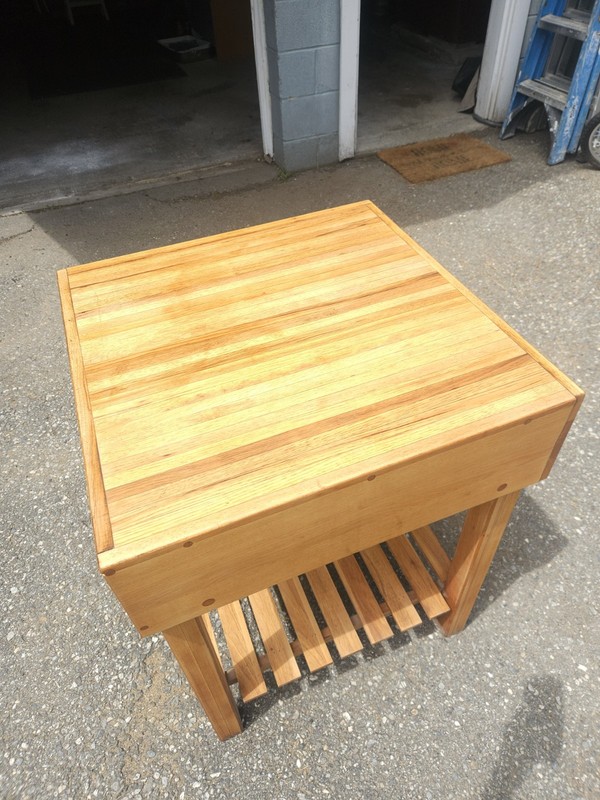 Antique Butcher Block 30″ H ,24″×24″