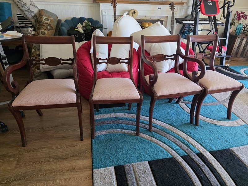 Antique Dining Table and Chairs Set gallery