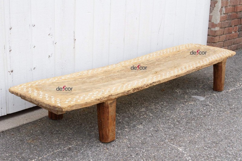 Primitive Inlaid Tribal Naga Table or Bench gallery