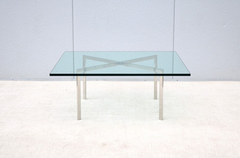 Modernism Ludwig Mies van der Rohe Knoll Barcelona Coffee Table Stainless Steel