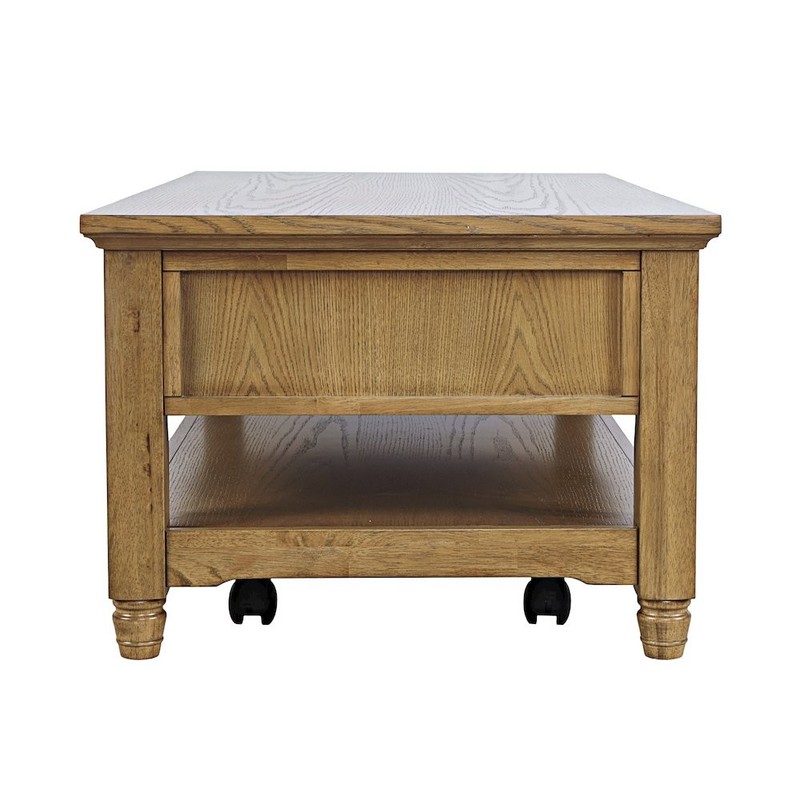Brentwood Modern Transitional 50" Coffee Table With Storage and Caster Wheels gallery