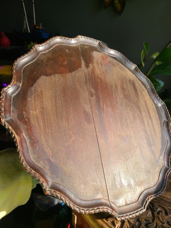 Antique Mahogany Tripod Table Pie Crust Top Talon Claw Foot Chippendale Style gallery