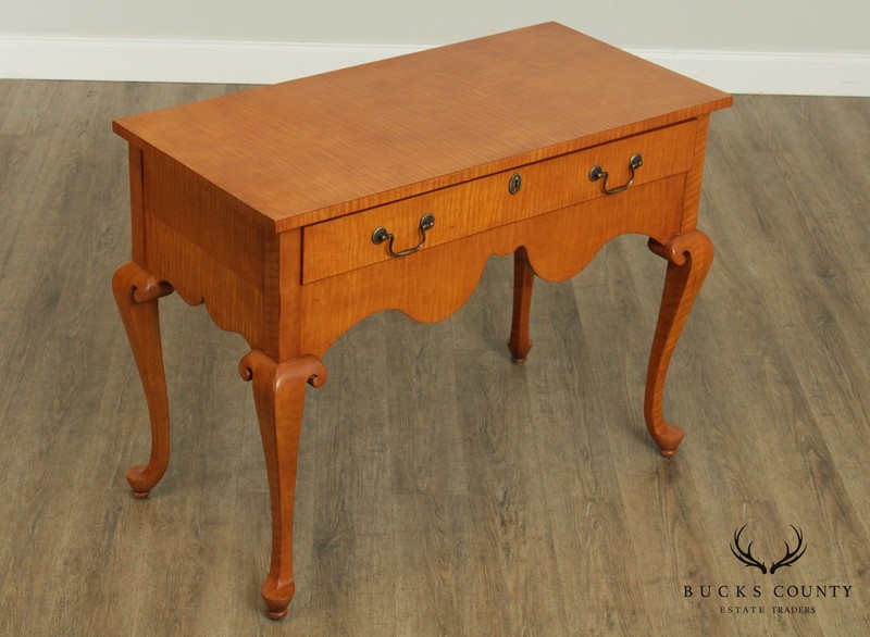 Banks Coldstone by Sarreid Tiger Maple Queen Anne Style Console Table gallery