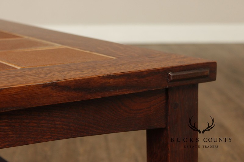 Stickley Mission Collection Oak Tile Top Coffee Table gallery