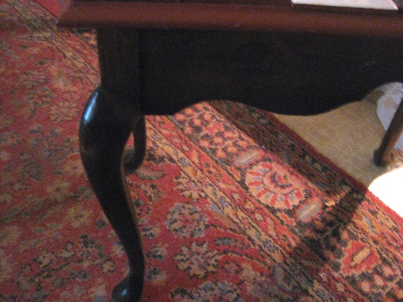 Antique?Table-Walnut/Mahogany? Wood-Tiles-18""x30" and x26"High gallery
