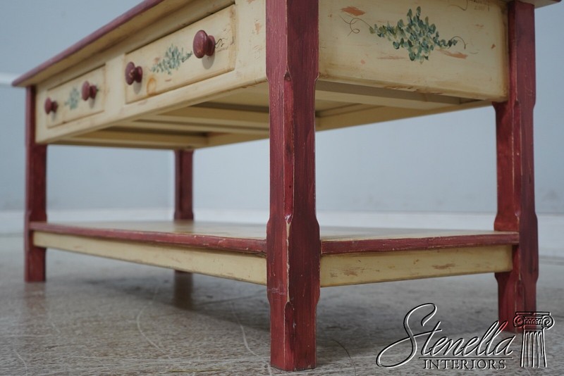 F68051: AMERICAN HERITAGE Country Hand Painted Coffee Table gallery