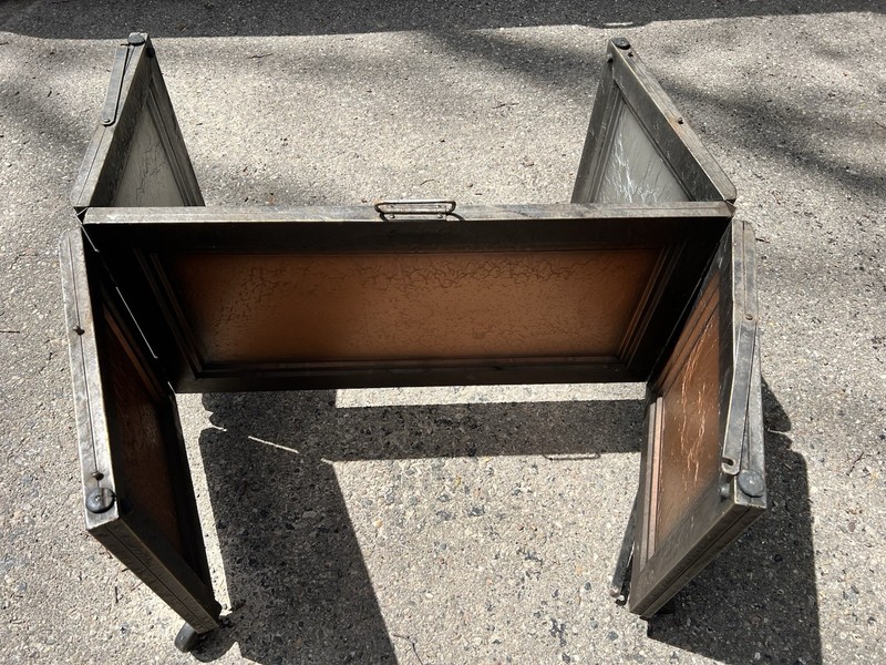 Vtg Funeral Folding Cart Coffin Stand Casket table Weber Sign Cemetery Base gallery