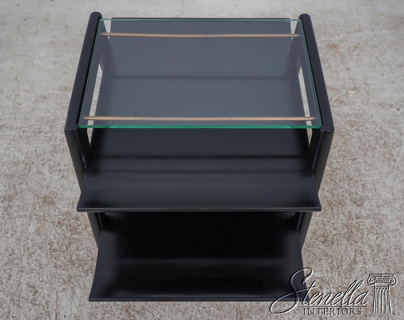 F60738EC: Pair James Mont Style Mid Century Modern Lamp Tables gallery