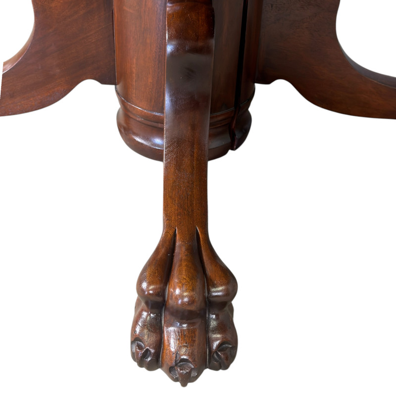 Antique Mahogany Claw Foot Banquet Dining Table – 6 Leaves #22559 gallery