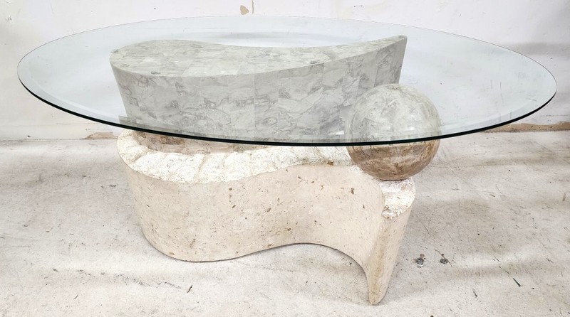 Tessellated Sculptural Coffee Table Mactan Stone gallery