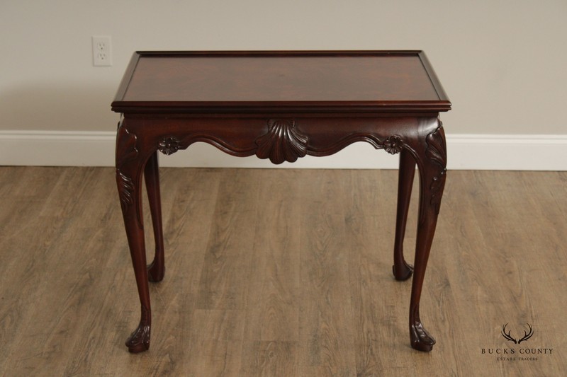 Baker Stately Homes Collection Irish Georgian Carved Mahogany Tea Table gallery