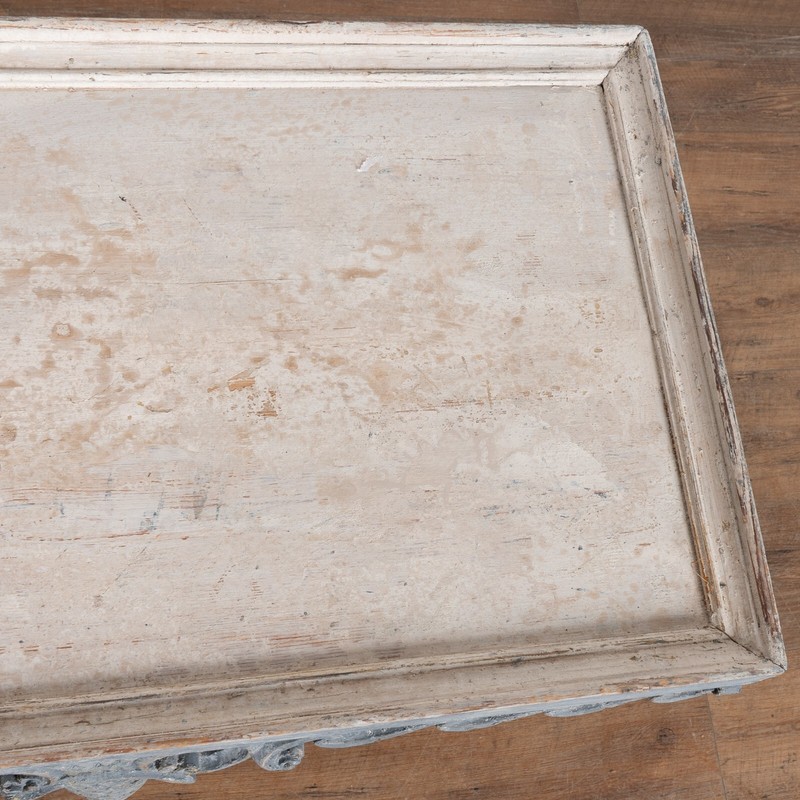 19th Century Swedish Blue Pedestal Side Table gallery