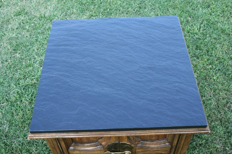 Vtg 80's Side Tables Slate Top Walnut ? Gordon's Inc Furniture Spanish Revival 2 gallery