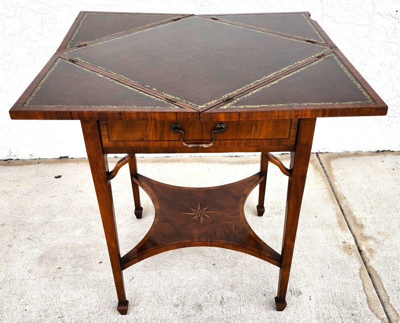 Pierre Deux Game Table Flip Top Leather gallery