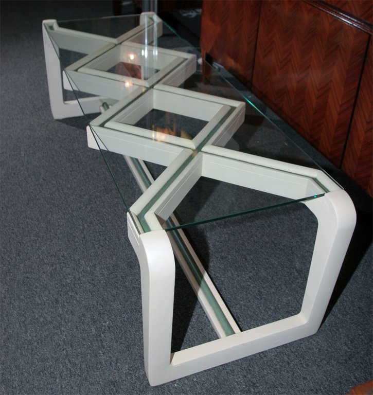 Lacquered Gesso Art Deco Cocktail Table by Atelier Borsani Varedo, Italy, 1940 gallery